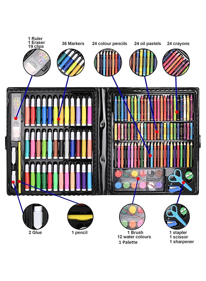 Toyland 150 Pieces Kids Art Set with Drawing & Coloring Tools | Creative Art Kit - Image 2